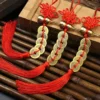 Chinese Five Emperor Coins Copper Gourd Pendant